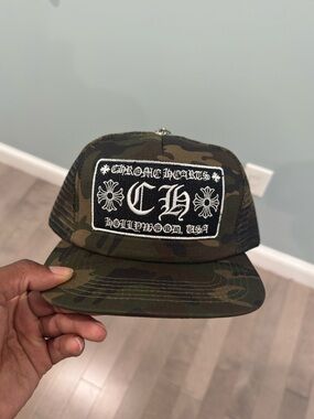 Chrome Hearts Camo Patch Trucker Hat